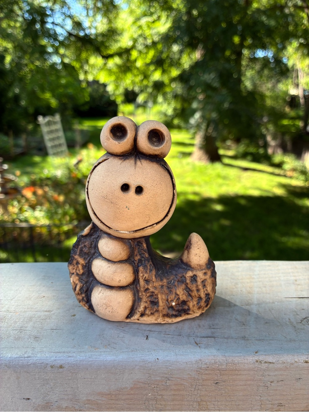 Vintage John Hughes Wales Grogg Worm Snail Pottery Figurine Stamped & Signed